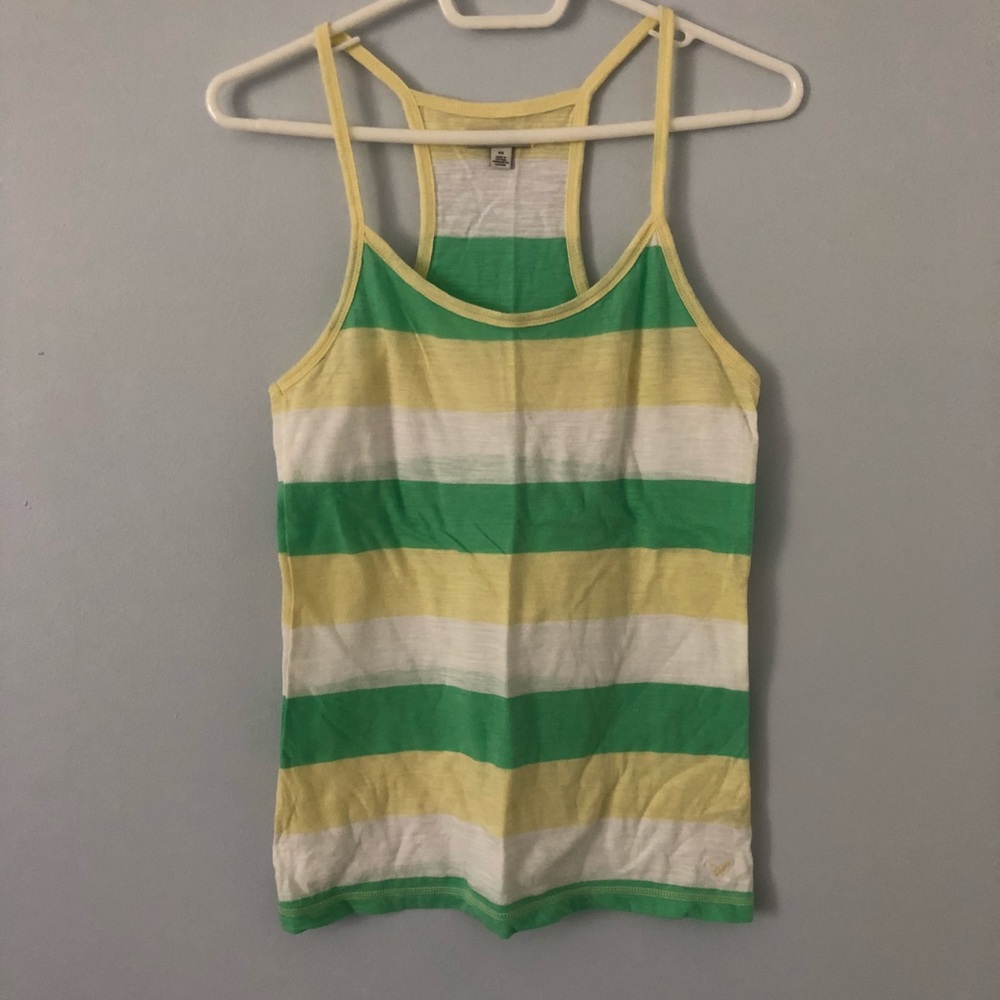 American Eagle Striped Racerback Tank